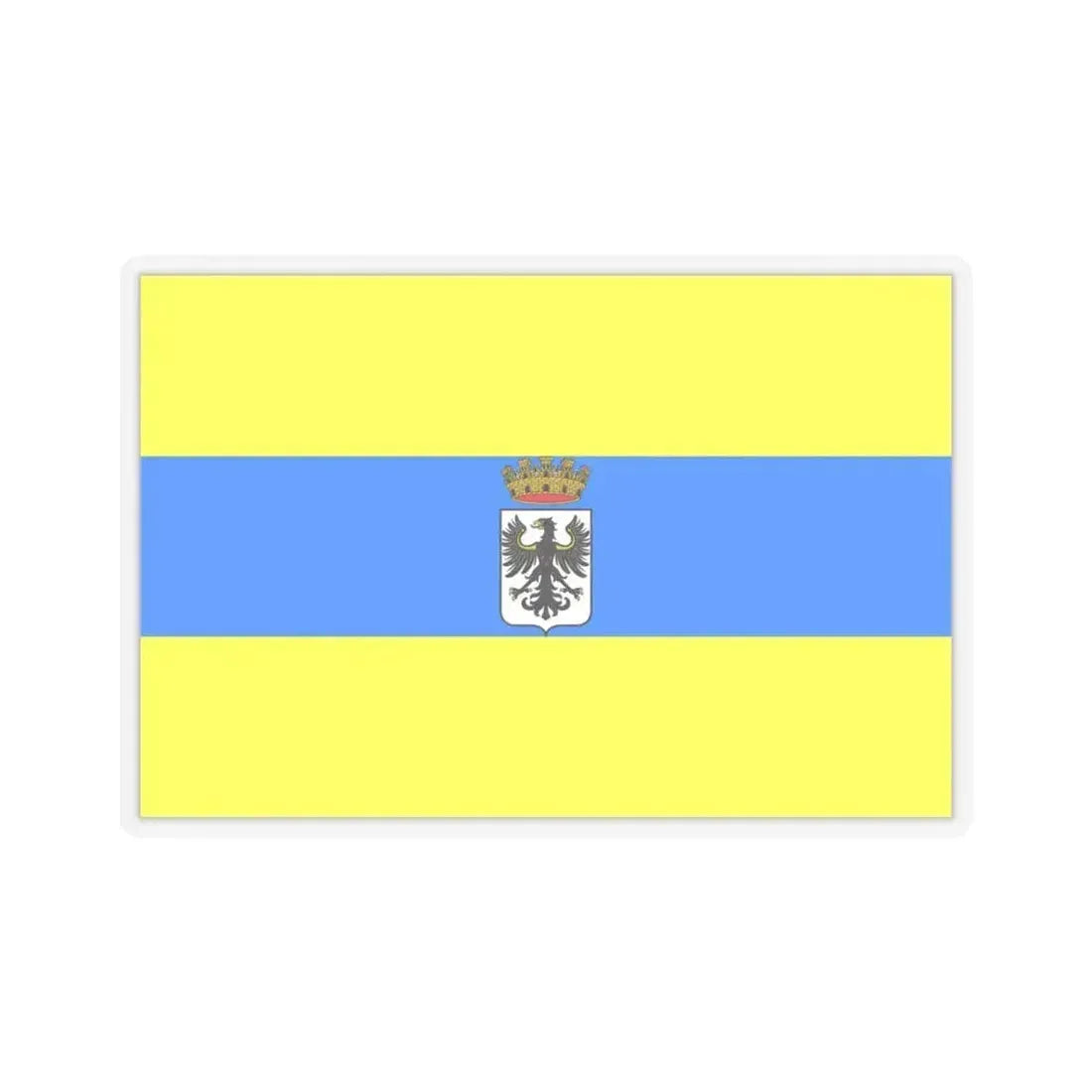 Flag of Trento Italy - STICKER Vinyl Kiss-Cut Decal 4 Inch Transparent - The Sticker Space