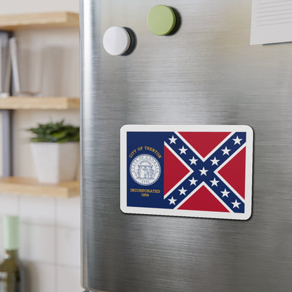 Flag of Trenton Georgia - Die-Cut Magnet-The Sticker Space