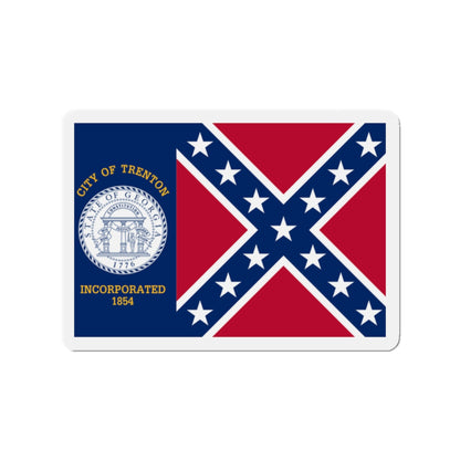 Flag of Trenton Georgia - Die-Cut Magnet-2" x 2"-The Sticker Space