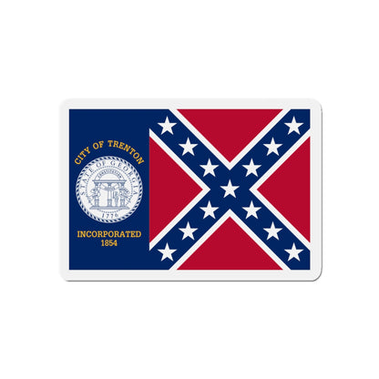 Flag of Trenton Georgia - Die-Cut Magnet-5" x 5"-The Sticker Space