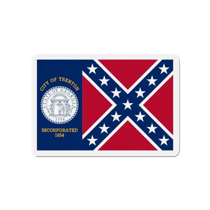 Flag of Trenton Georgia - Refrigerator Magnet 4 Inch - The Sticker Space