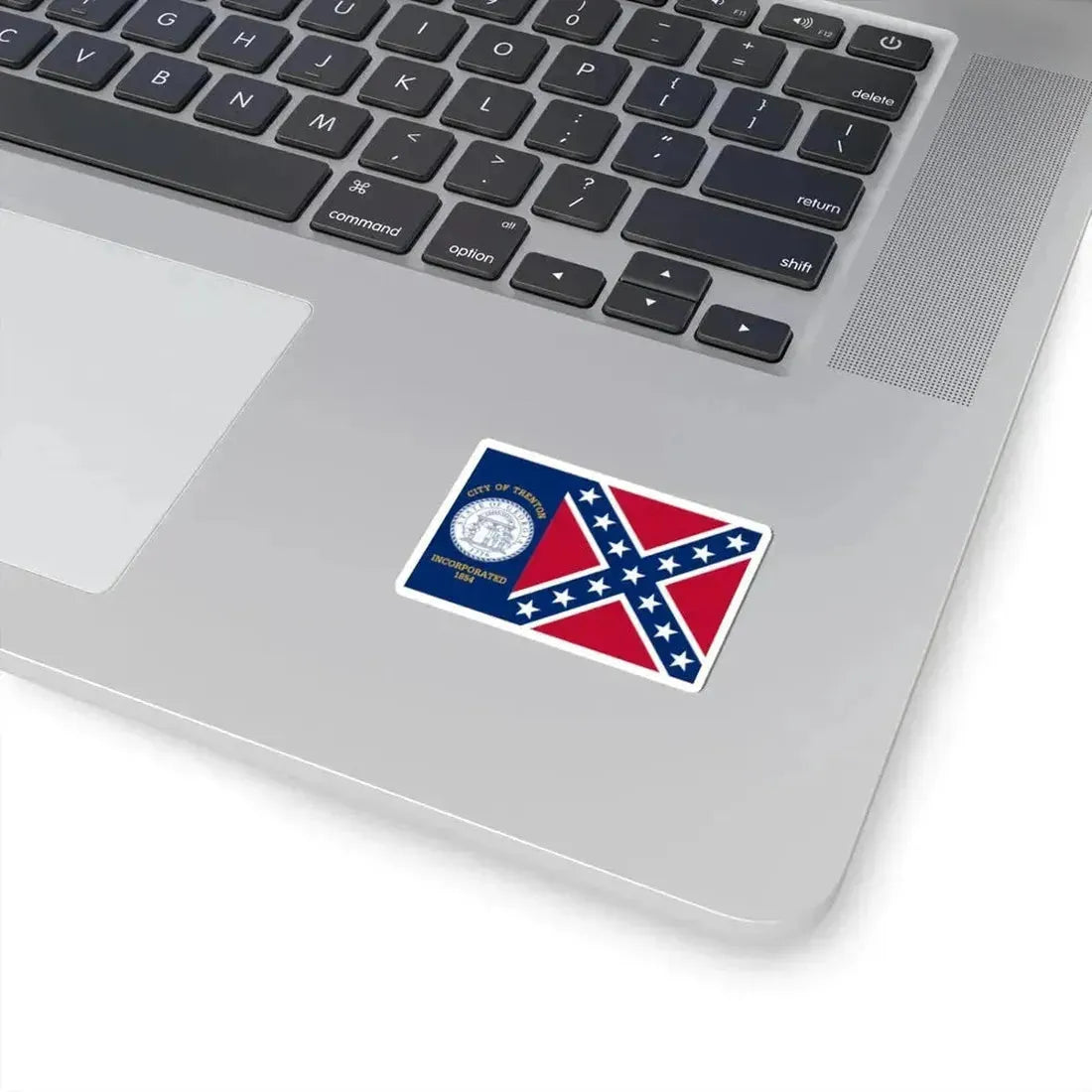 Flag of Trenton, Georgia - STICKER Vinyl Kiss-Cut Decal - The Sticker Space