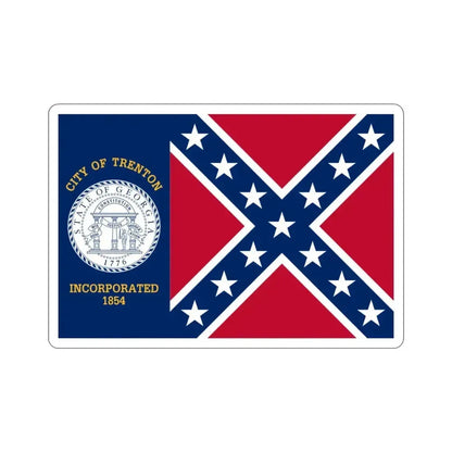 Flag of Trenton Georgia USA STICKER Vinyl Die-Cut Decal - The Sticker Space