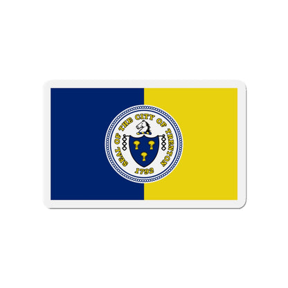 Flag of Trenton New Jersey - Die-Cut Magnet-4" x 4"-The Sticker Space