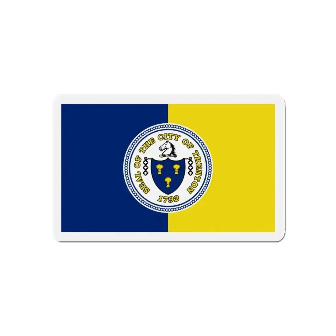 Flag of Trenton New Jersey - Refrigerator Magnet - The Sticker Space
