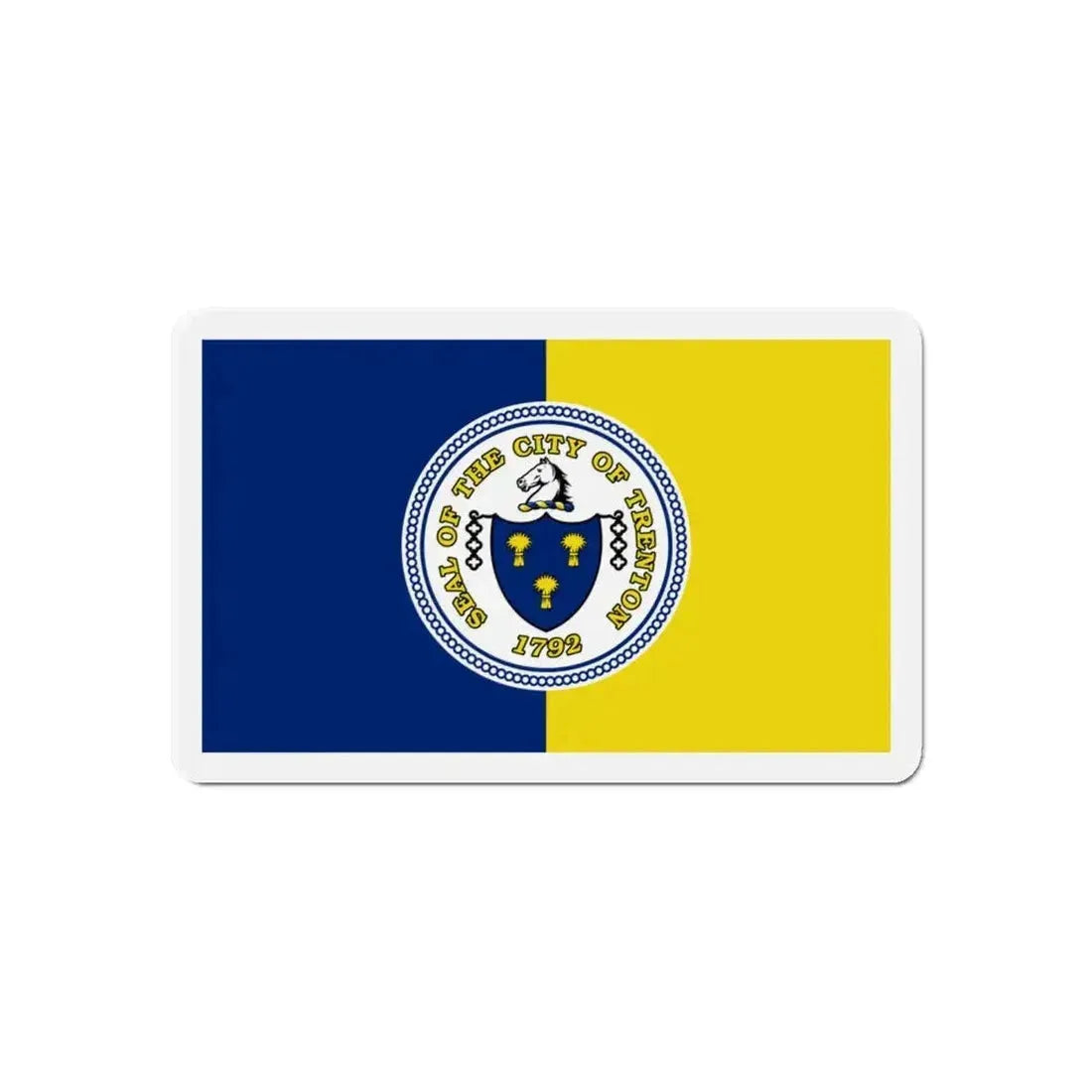Flag of Trenton New Jersey - Refrigerator Magnet - The Sticker Space