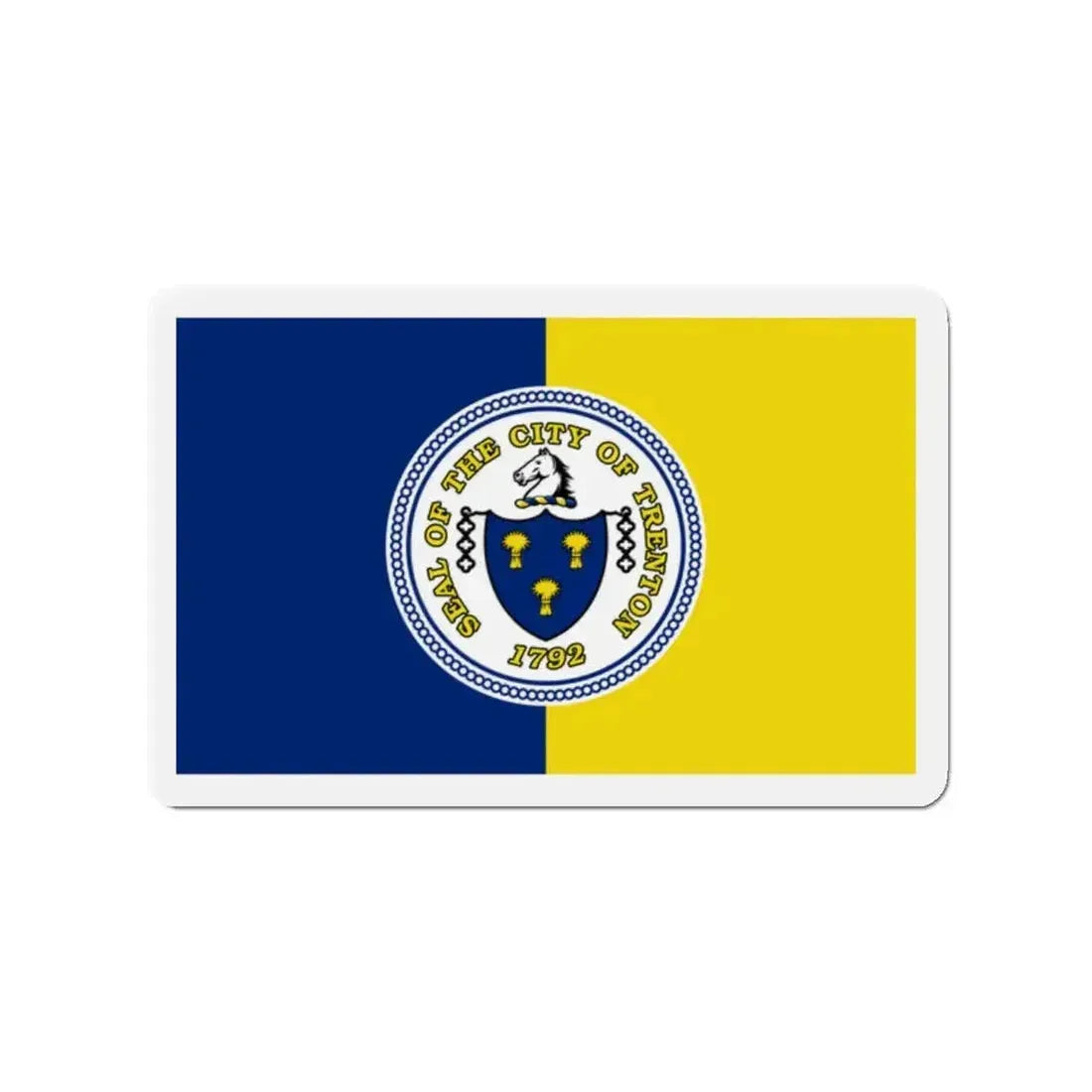 Flag of Trenton New Jersey - Refrigerator Magnet - The Sticker Space