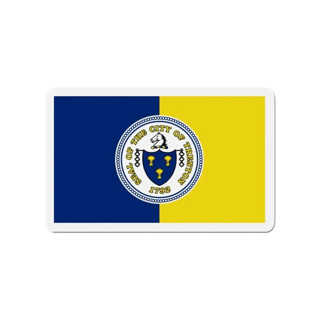 Flag of Trenton New Jersey - Refrigerator Magnet - The Sticker Space