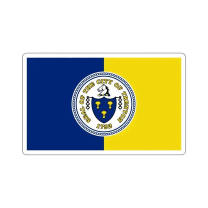 Flag of Trenton, New Jersey - STICKER Vinyl Kiss-Cut Decal 6 Inch White - The Sticker Space