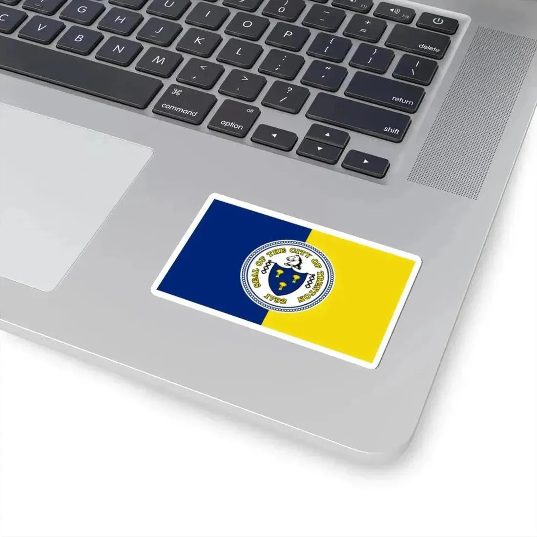 Flag of Trenton New Jersey (United States) STICKER Vinyl Kiss-Cut Decal - The Sticker Space