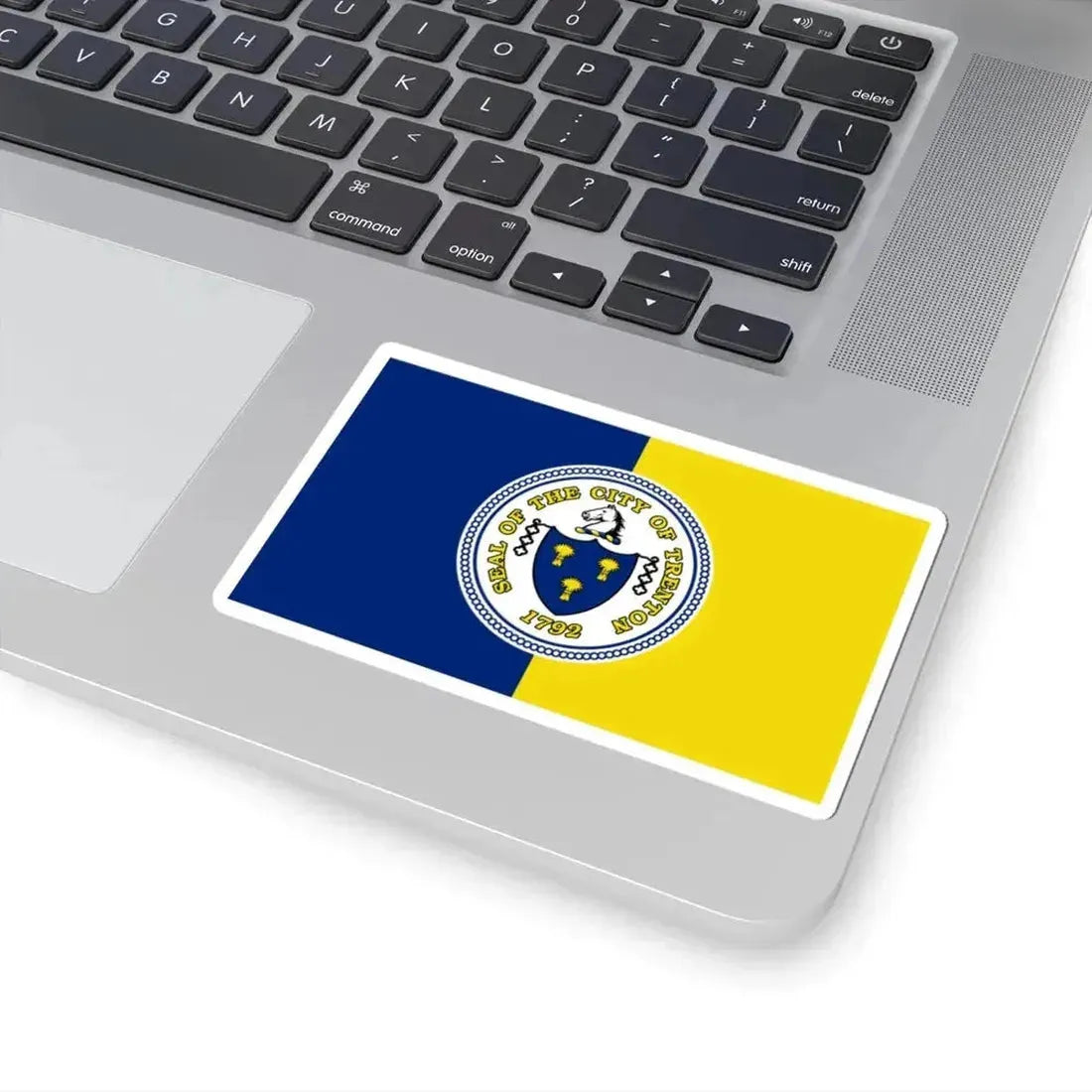 Flag of Trenton New Jersey (United States) STICKER Vinyl Kiss-Cut Decal - The Sticker Space