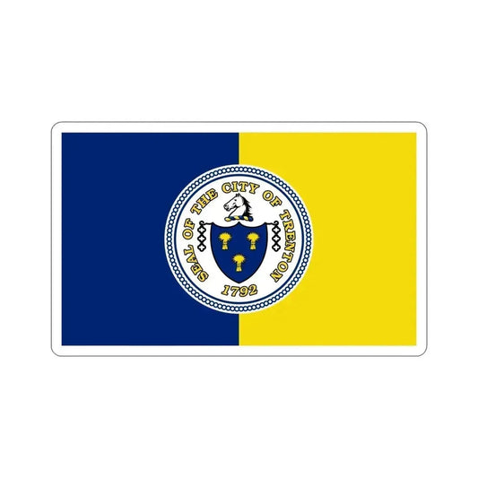 Flag of Trenton New Jersey USA STICKER Vinyl Die-Cut Decal 6 Inch - The Sticker Space