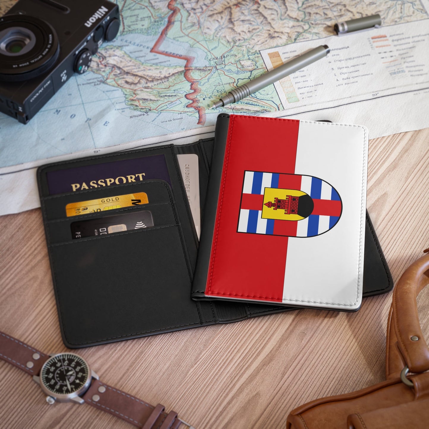 Flag of Trier Saarburg Germany - Passport Holder