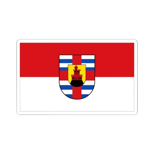 Flag of Trier Saarburg Germany - STICKER Vinyl Kiss-Cut Decal 2 Inch White - The Sticker Space