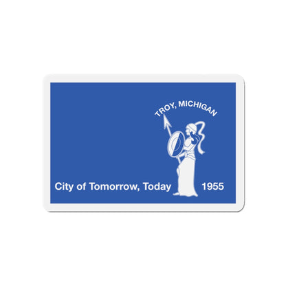 Flag of Troy Michigan - Die-Cut Magnet-4" x 4"-The Sticker Space