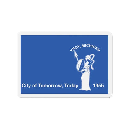 Flag of Troy Michigan - Refrigerator Magnet 2 Inch - The Sticker Space