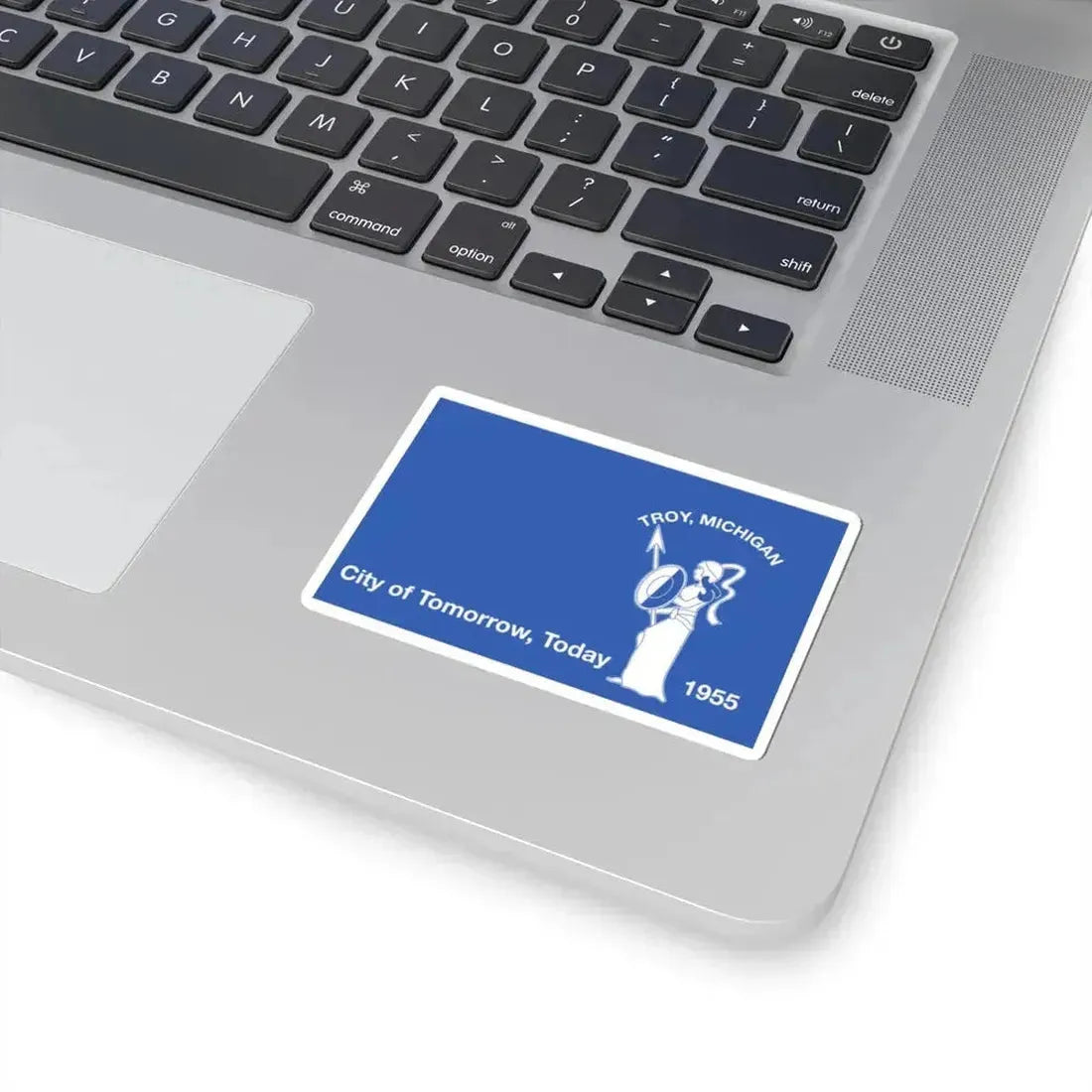 Flag of Troy Michigan (United States) STICKER Vinyl Kiss-Cut Decal - The Sticker Space