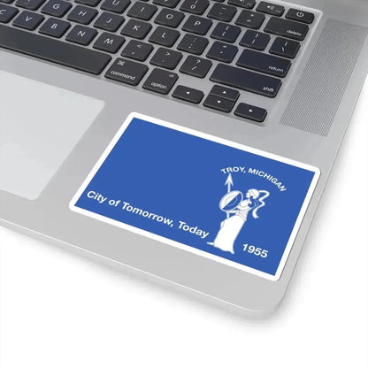 Flag of Troy Michigan (United States) STICKER Vinyl Kiss-Cut Decal - The Sticker Space
