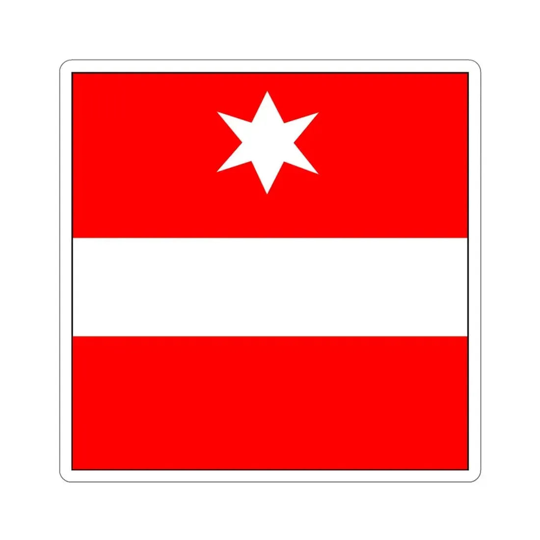 Flag of Täsch Switzerland STICKER Vinyl Die-Cut Decal 4 Inch - The Sticker Space
