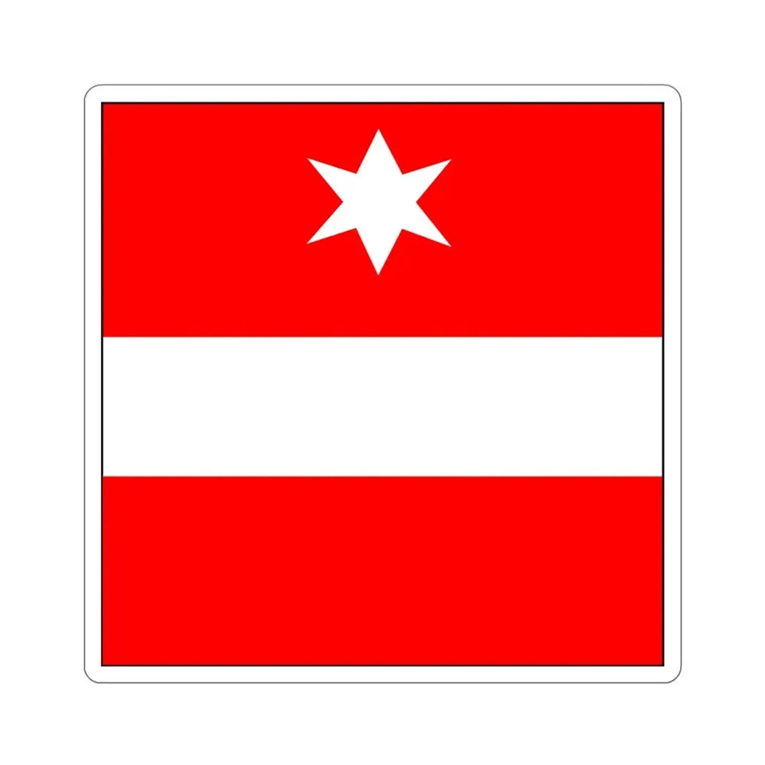 Flag of Täsch Switzerland STICKER Vinyl Die-Cut Decal 5 Inch - The Sticker Space