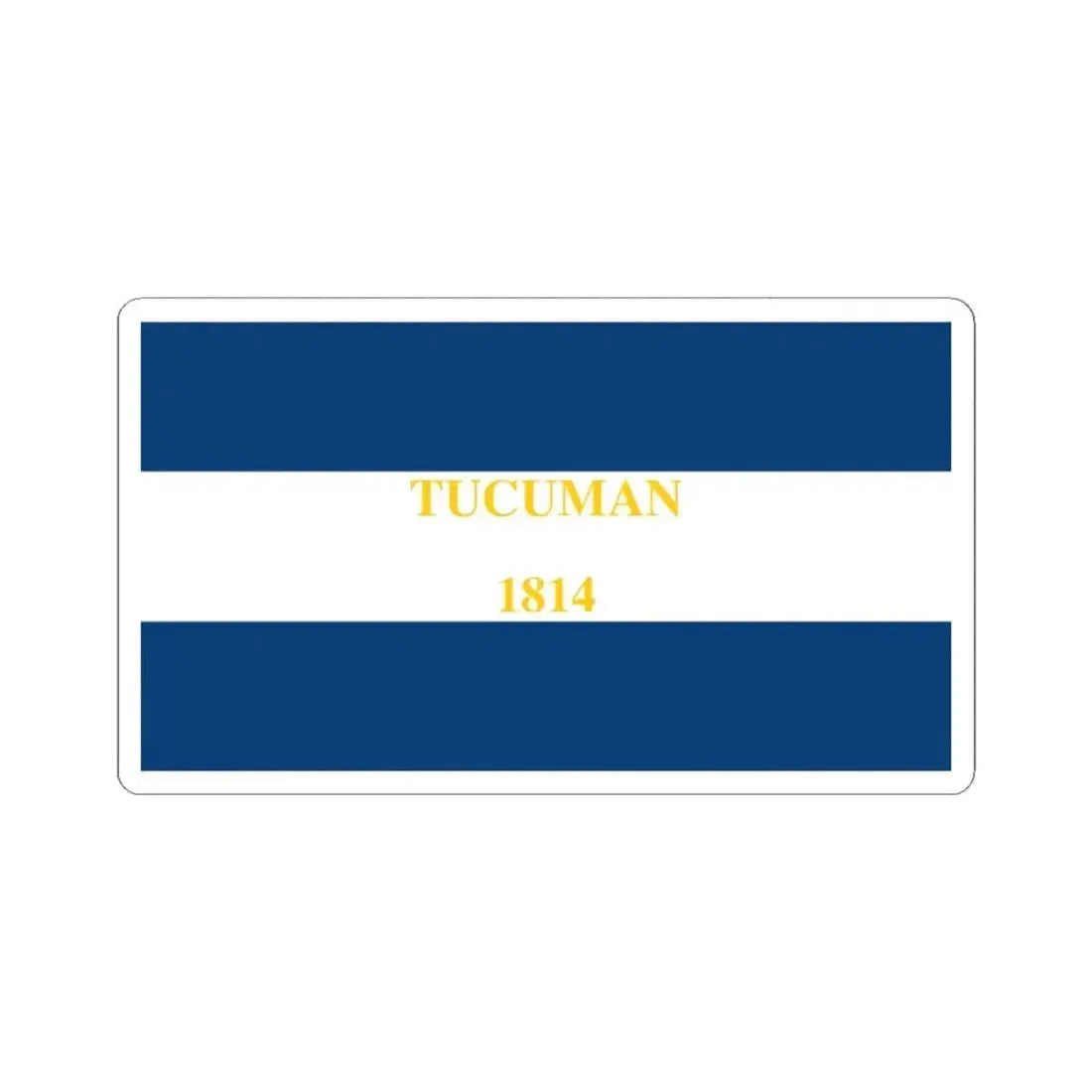Flag of Tucuman 1814 (Argentina) STICKER Vinyl Kiss-Cut Decal 3 Inch White - The Sticker Space