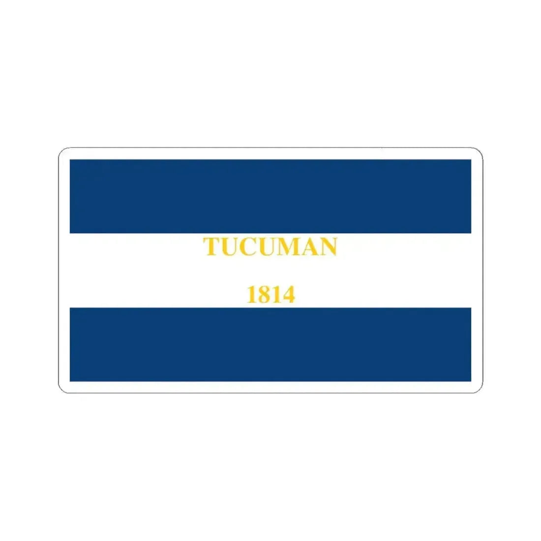 Flag of Tucuman 1814 (Argentina) STICKER Vinyl Kiss-Cut Decal 6 Inch White - The Sticker Space