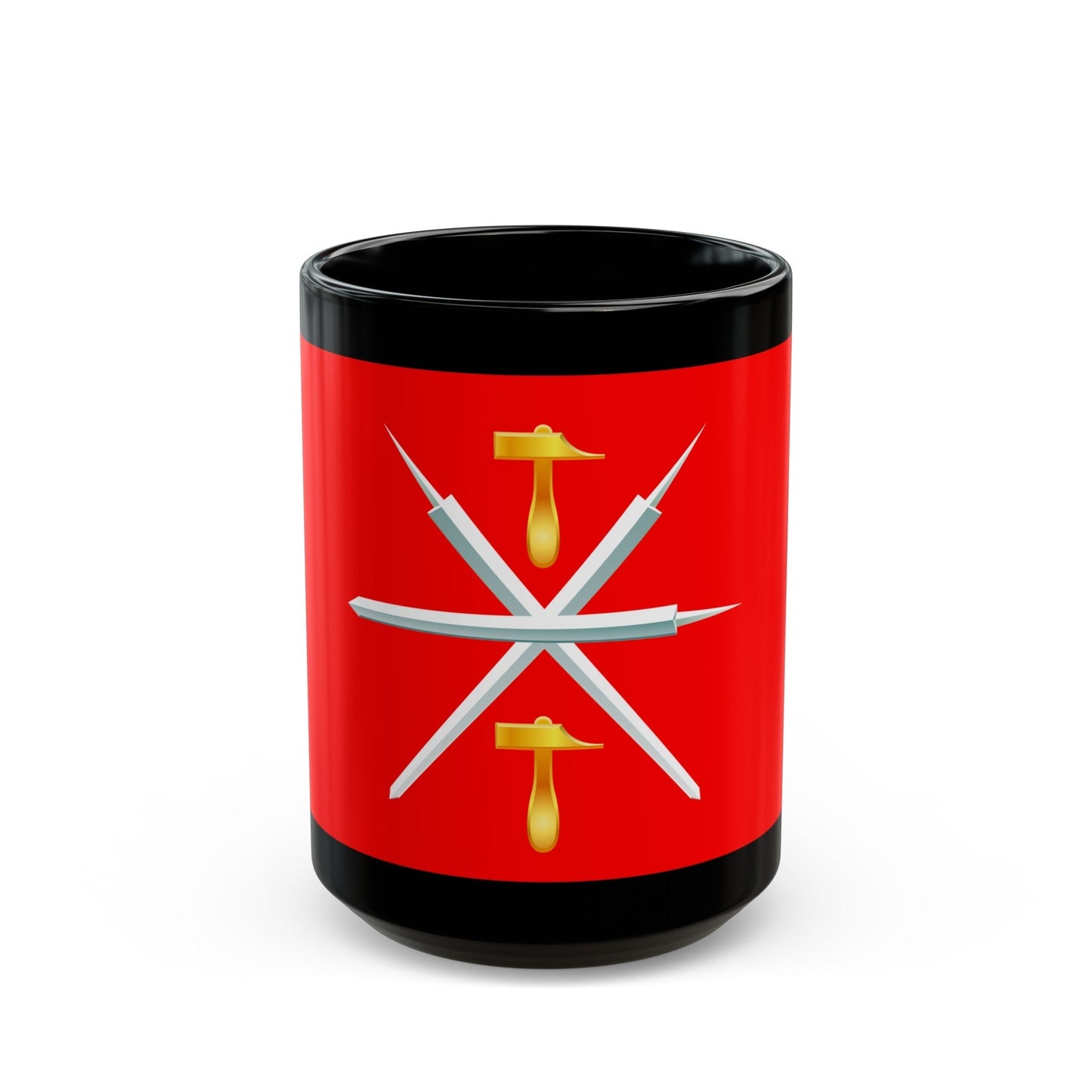 Flag of Tula Oblast Russia - Black Coffee Mug-15oz-The Sticker Space