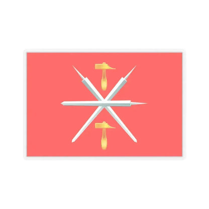 Flag of Tula Oblast Russia - STICKER Vinyl Kiss-Cut Decal 2 Inch Transparent - The Sticker Space