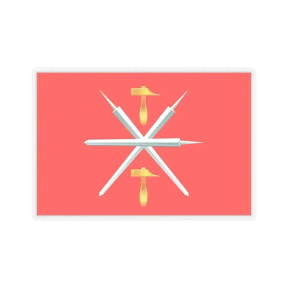 Flag of Tula Oblast Russia - STICKER Vinyl Kiss-Cut Decal 3 Inch Transparent - The Sticker Space