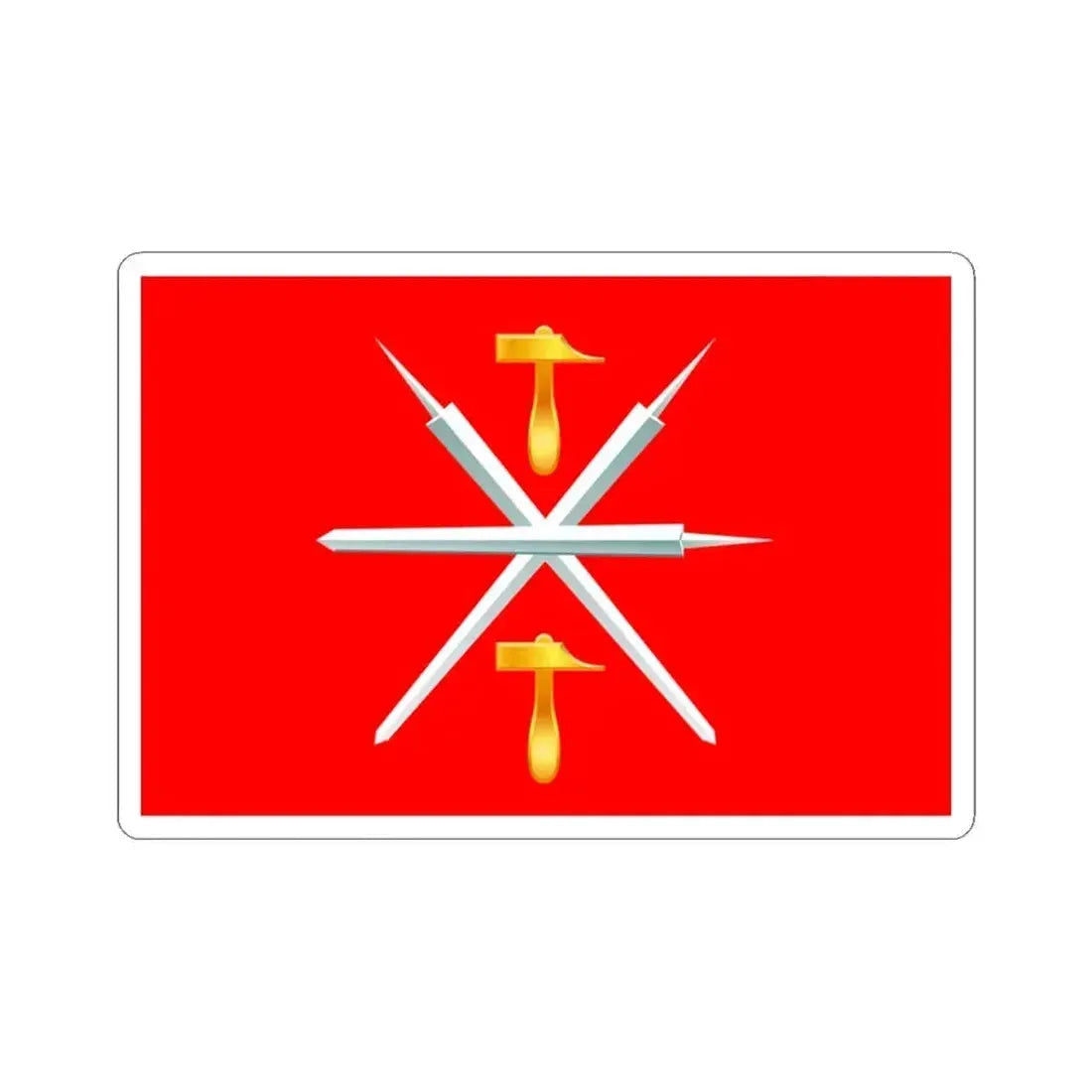 Flag of Tula Oblast Russia - STICKER Vinyl Kiss-Cut Decal 3 Inch White - The Sticker Space