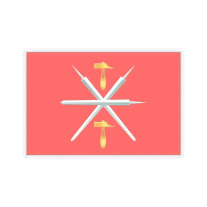 Flag of Tula Oblast Russia - STICKER Vinyl Kiss-Cut Decal 4 Inch Transparent - The Sticker Space