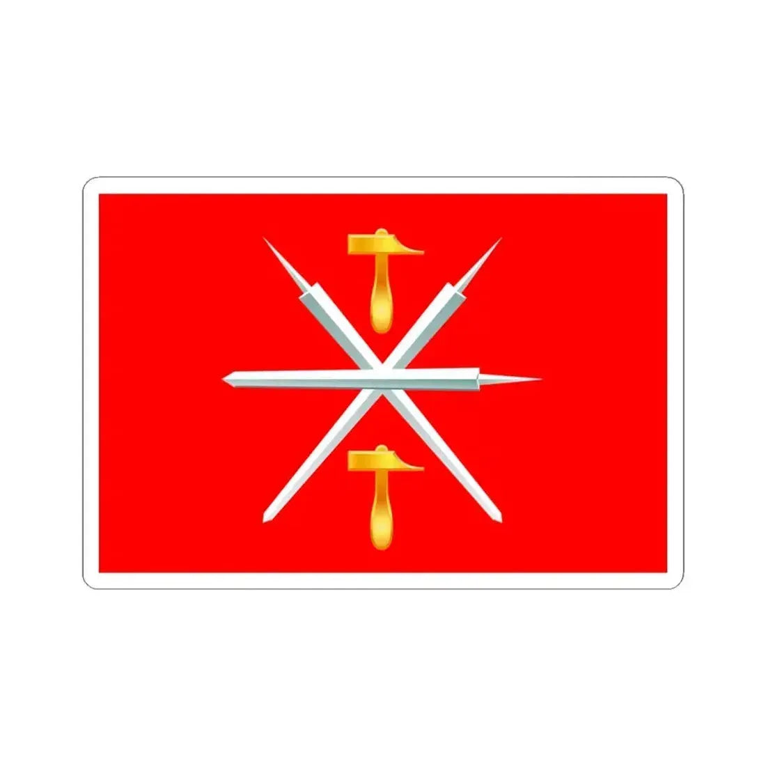 Flag of Tula Oblast Russia - STICKER Vinyl Kiss-Cut Decal 4 Inch White - The Sticker Space
