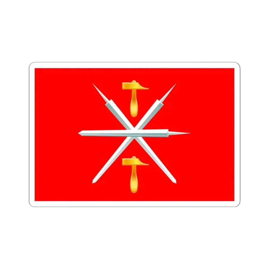 Flag of Tula Oblast Russia - STICKER Vinyl Kiss-Cut Decal 6 Inch White - The Sticker Space
