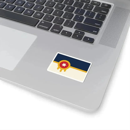 Flag of Tulsa Oklahoma 2018 (United States) STICKER Vinyl Kiss-Cut Decal - The Sticker Space