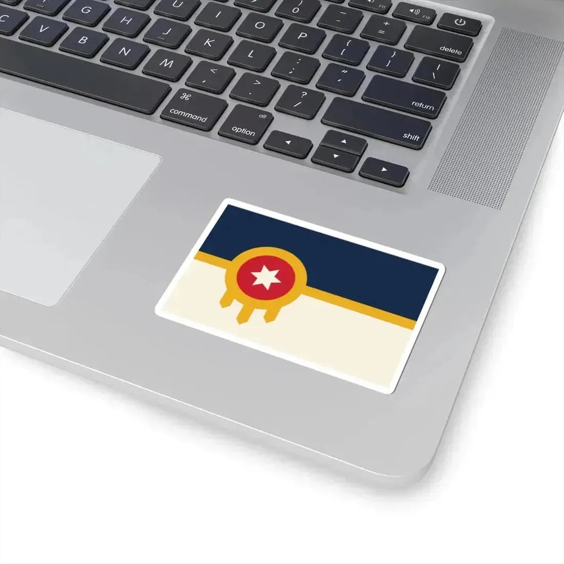 Flag of Tulsa Oklahoma 2018 (United States) STICKER Vinyl Kiss-Cut Decal - The Sticker Space