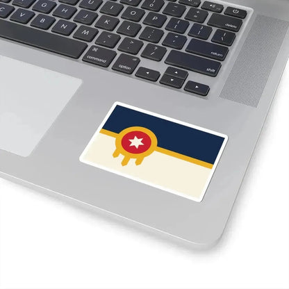 Flag of Tulsa Oklahoma 2018 (United States) STICKER Vinyl Kiss-Cut Decal - The Sticker Space