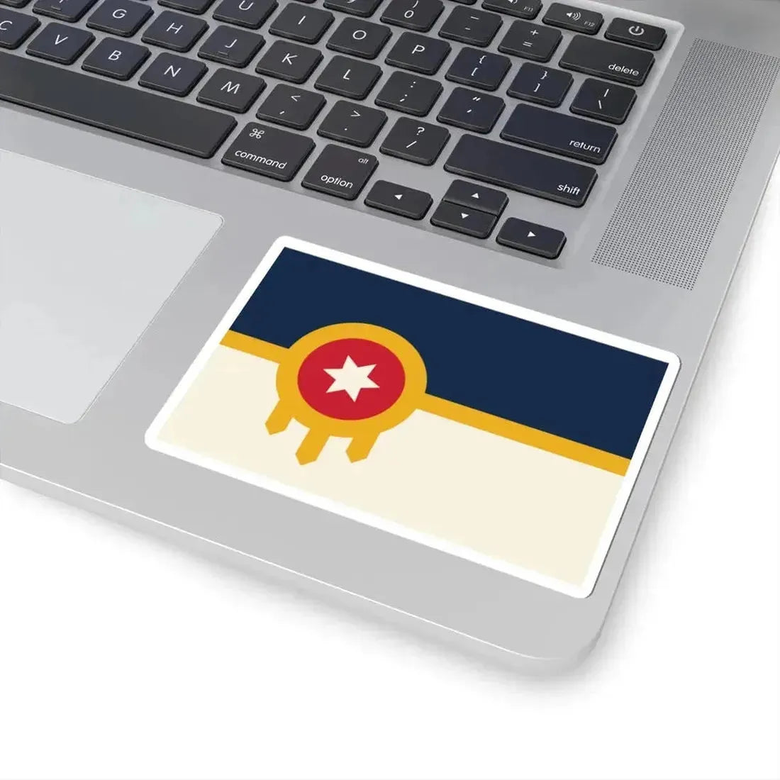 Flag of Tulsa Oklahoma 2018 (United States) STICKER Vinyl Kiss-Cut Decal - The Sticker Space