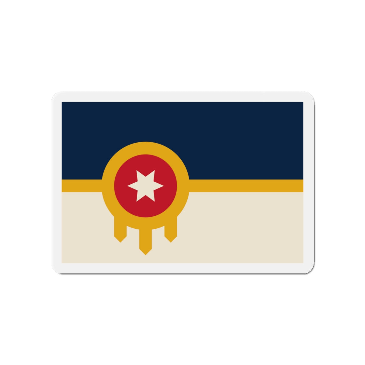 Flag of Tulsa Oklahoma - Die-Cut Magnet-3" x 3"-The Sticker Space