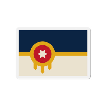 Flag of Tulsa Oklahoma - Die-Cut Magnet-4" x 4"-The Sticker Space