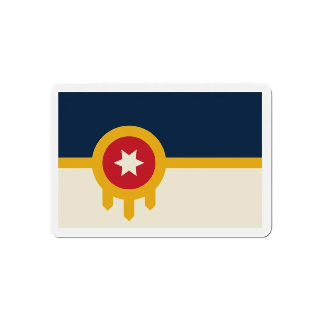 Flag of Tulsa Oklahoma - Refrigerator Magnet - The Sticker Space