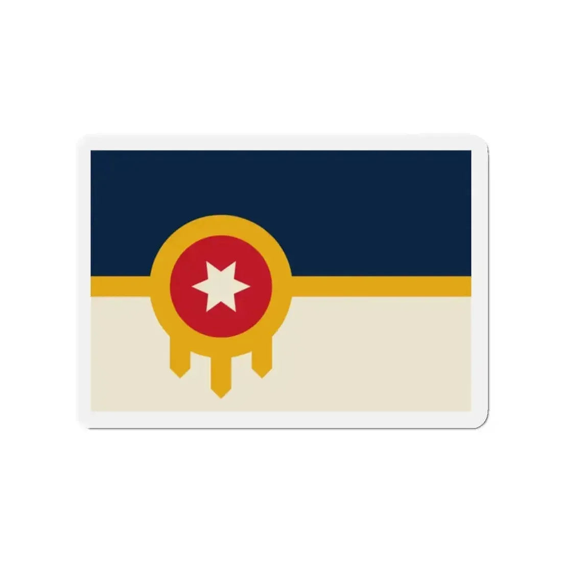 Flag of Tulsa Oklahoma - Refrigerator Magnet - The Sticker Space