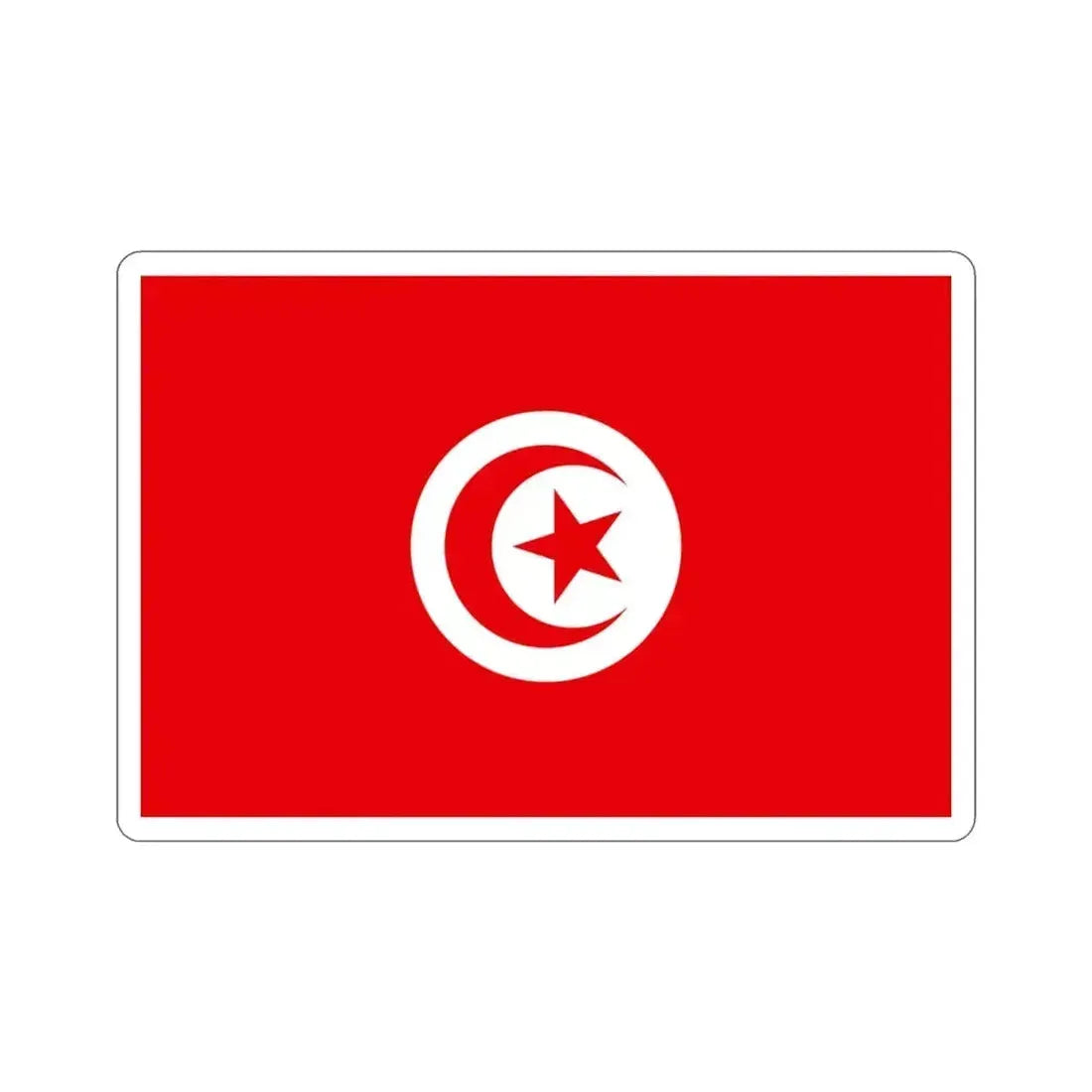Flag of Tunisia STICKER Vinyl Die-Cut Decal 3 Inch - The Sticker Space