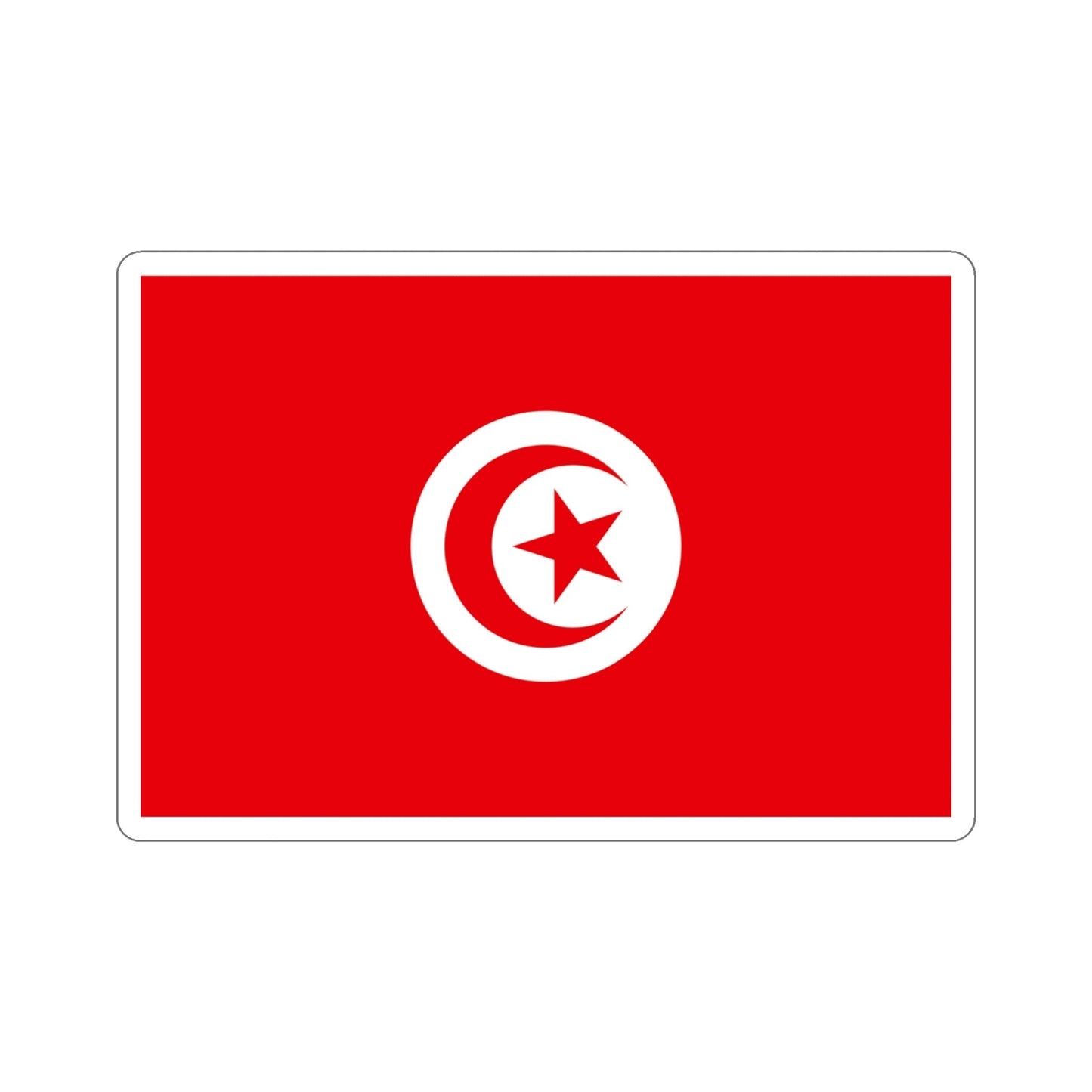 Flag of Tunisia STICKER Vinyl Die-Cut Decal-4 Inch-The Sticker Space