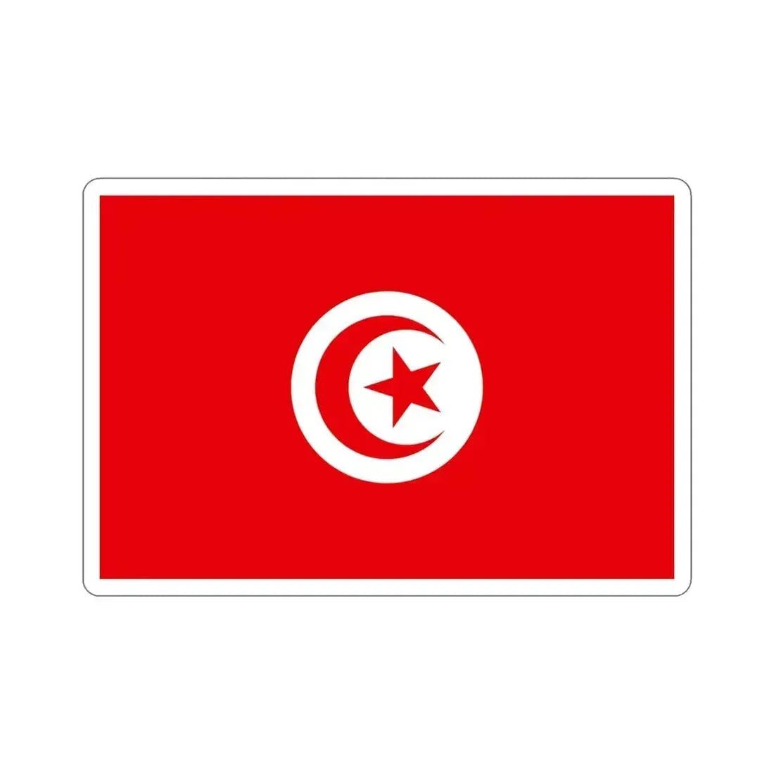 Flag of Tunisia STICKER Vinyl Die-Cut Decal 4 Inch - The Sticker Space