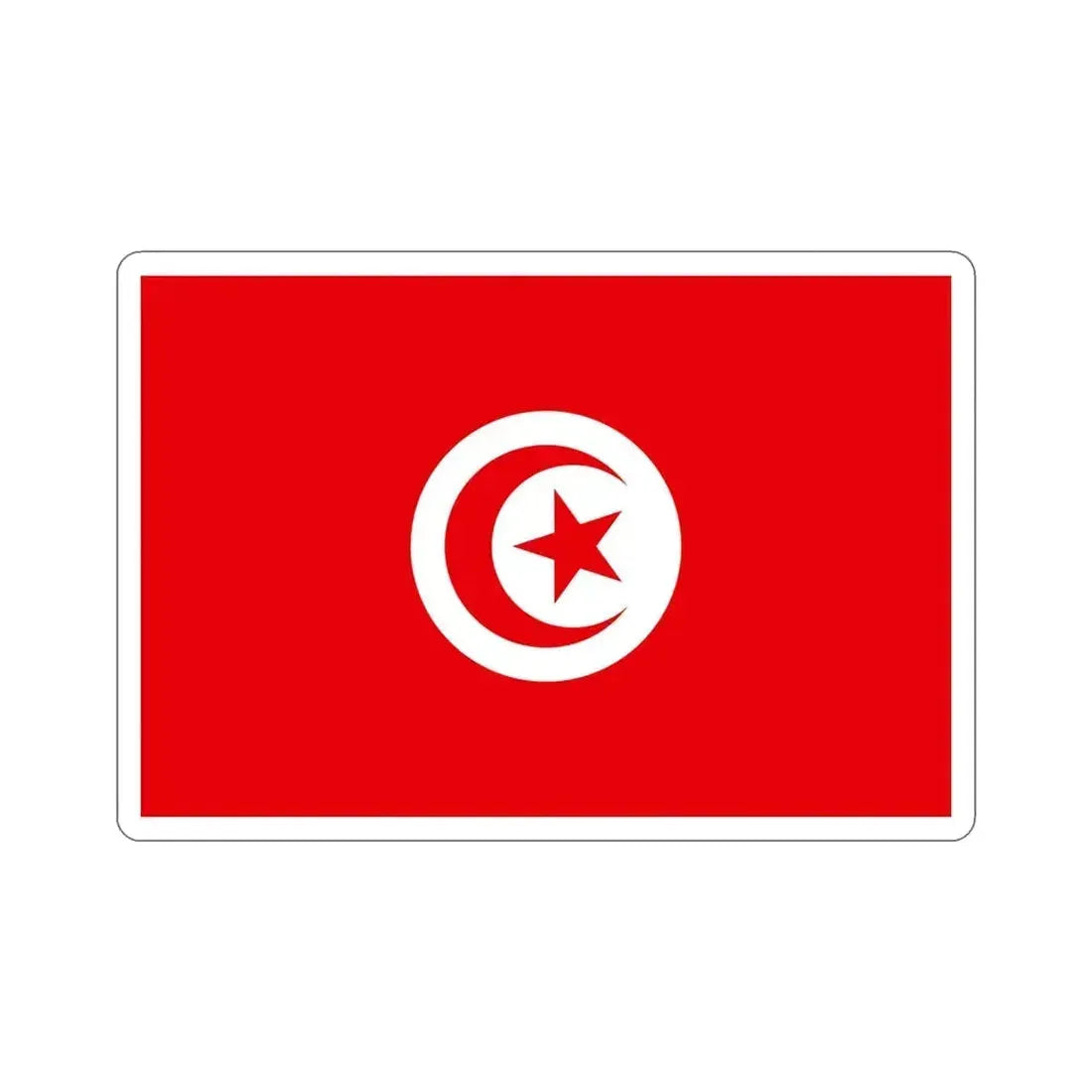 Flag of Tunisia STICKER Vinyl Die-Cut Decal 5 Inch - The Sticker Space