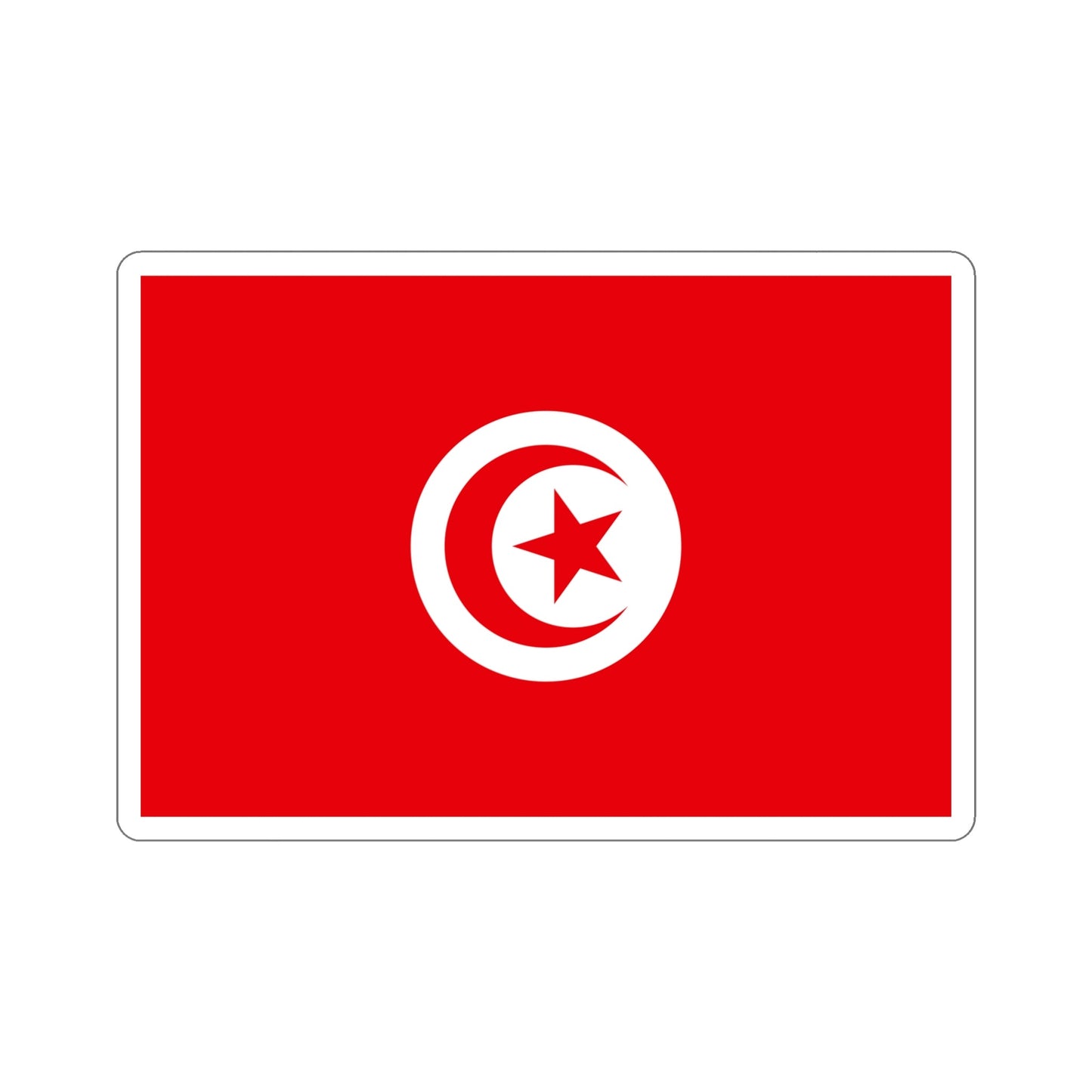 Flag of Tunisia STICKER Vinyl Die-Cut Decal-6 Inch-The Sticker Space