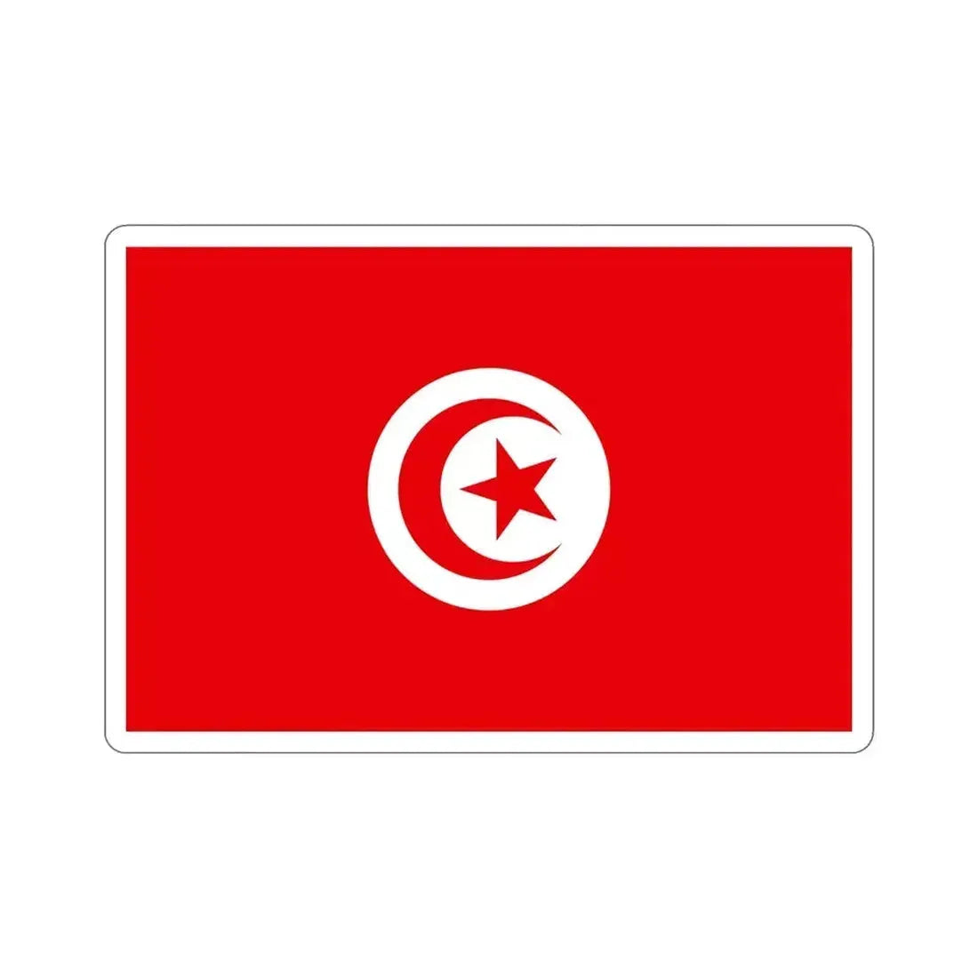 Flag of Tunisia STICKER Vinyl Die-Cut Decal 6 Inch - The Sticker Space