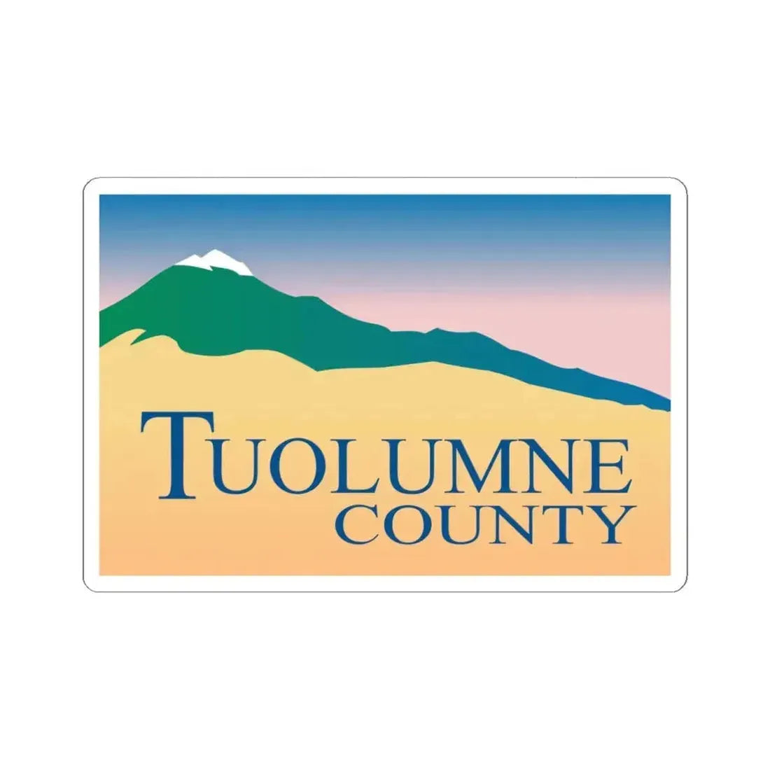 Flag of Tuolumne County California (United States) STICKER Vinyl Kiss-Cut Decal 6 Inch White - The Sticker Space