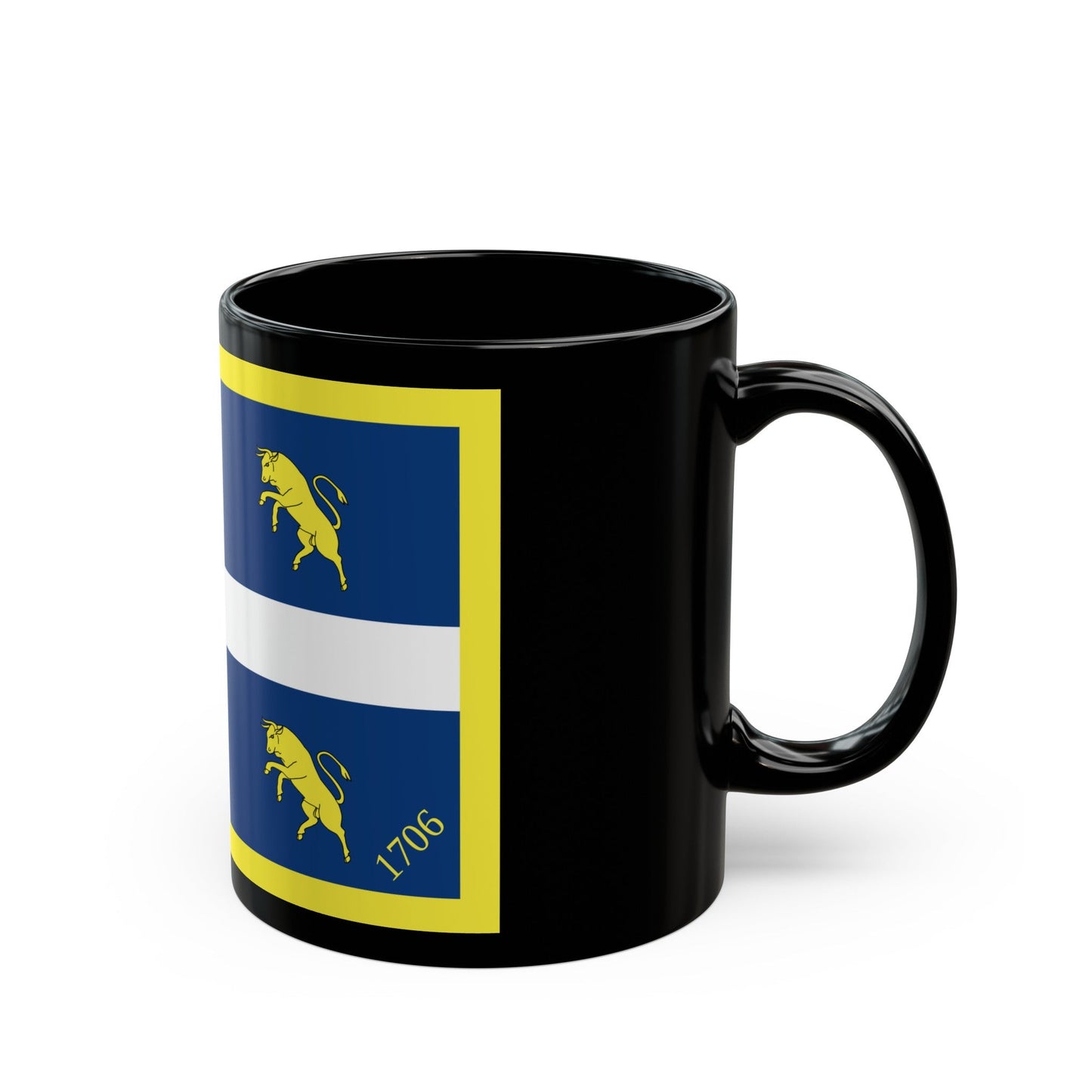 Flag of Turin Italy - Black Coffee Mug-The Sticker Space