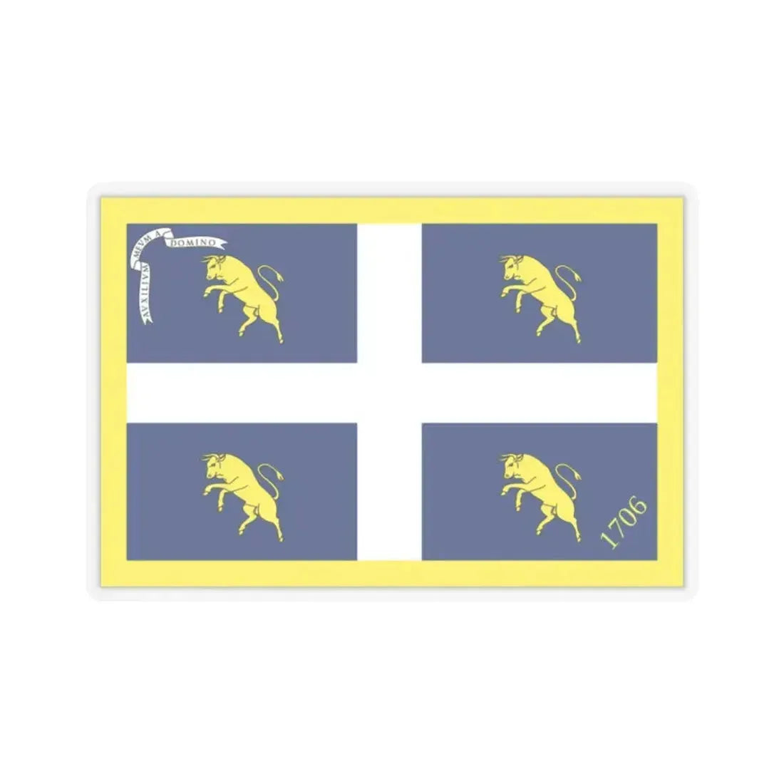 Flag of Turin Italy - STICKER Vinyl Kiss-Cut Decal 2 Inch Transparent - The Sticker Space